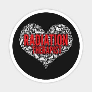 Radiation therapist Heart Shape Word Cloud Design product Magnet